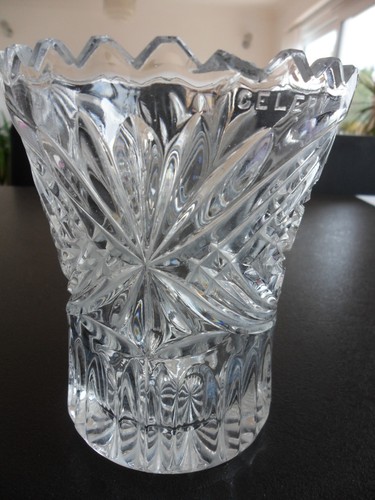 Vintage pressed glass celery - glass,