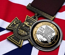 VE DAY 80th Anniversary Commemorative Coin & Victoria Cross Medal Set. WW2 1945