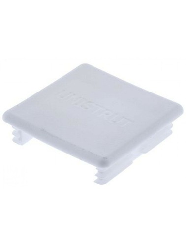 Unistrut white pvc end cap - white,