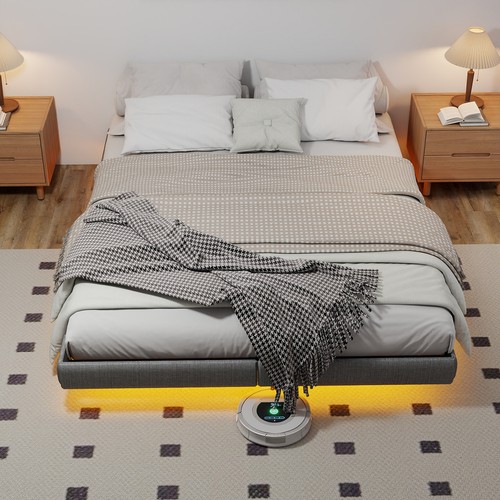 4ft6 double grey fabric - 4ft6,
