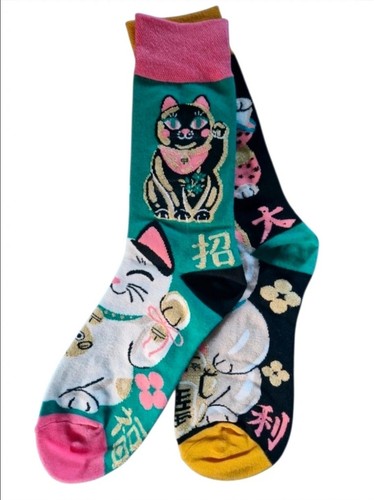 Lucky cat mismatched - lucky, socks