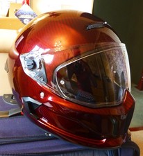 RUROC RED CARBON MOTORCYCLE HELMET