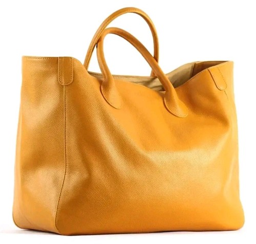 Yellow oversized tote bag - yellow,