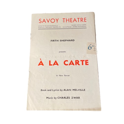 Savoy theatre carte - savoy,