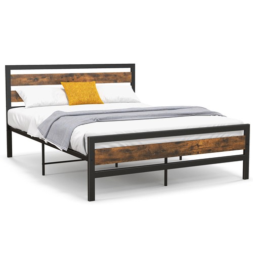 King bed frame - king, industrial