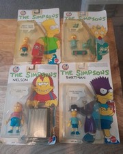 Vintage Simpsons Toy Figures with Parts 1990s Mattel × 4 Opened 