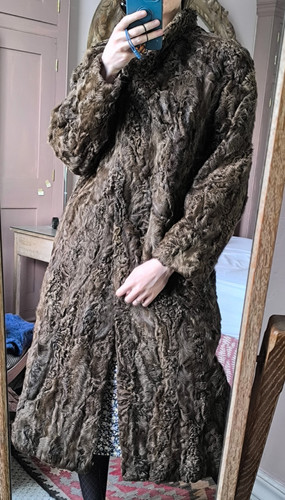 True vintage brown real - real, lamb