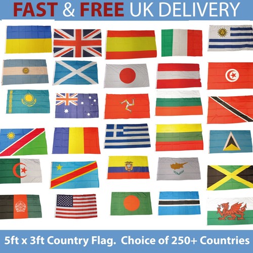5ft 3ft world country flag - world,