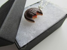 Unusual Fun Novelty Fimo Jaffa Orange Cake Biscuit Chain Necklace - Handmade A