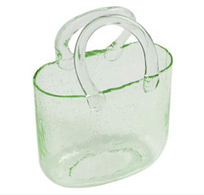 Glass purse vase - purse, with