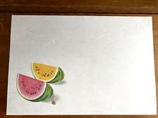 Japanese Washi paper table mat (Watermelon) Set of 10 mats - Approx 26cm x 38cm