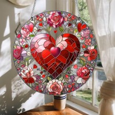 Hearts roses suncatcher - roses,