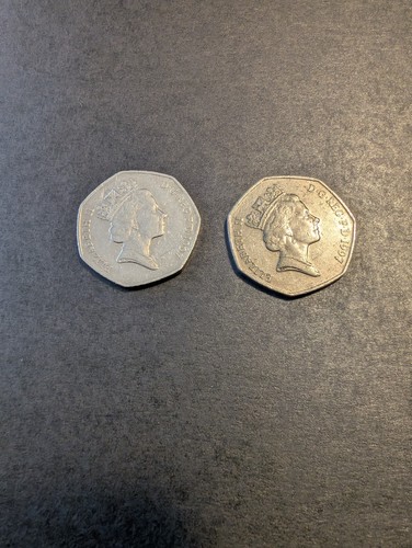Rare 1997 50p - 2, coins