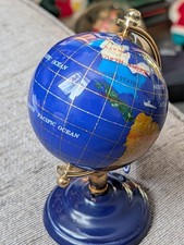 Semi precious stone desk globe
