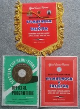 Kilmarnock FC 1957 Scottish Cup Final & Semi Final Programmes & Pennant. Rare