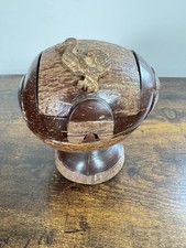 Coconut Trinket Box With Carved Dodo Mauritius  Signed