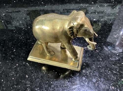 Vintage brass elephant - brass,