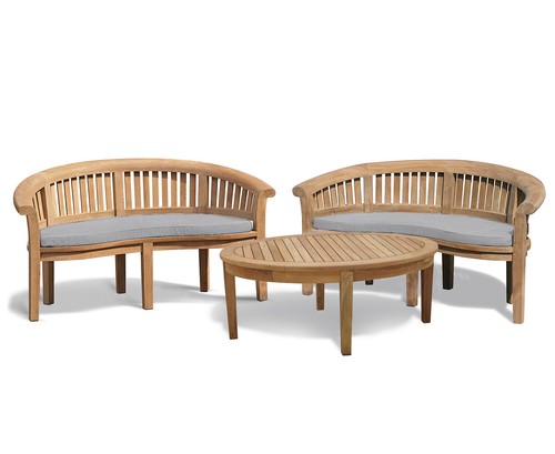 Teak coffee table - set,