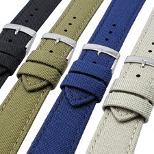 Ballistic Nylon Fabric Watch Strap Black Green Blue 18mm 20mm 22mm 24mm