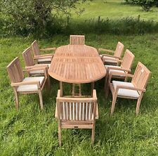 Brand New Luxury Teak Garden Table And 8 Chairs 🪴 Free Cushions! Fast Shipping!