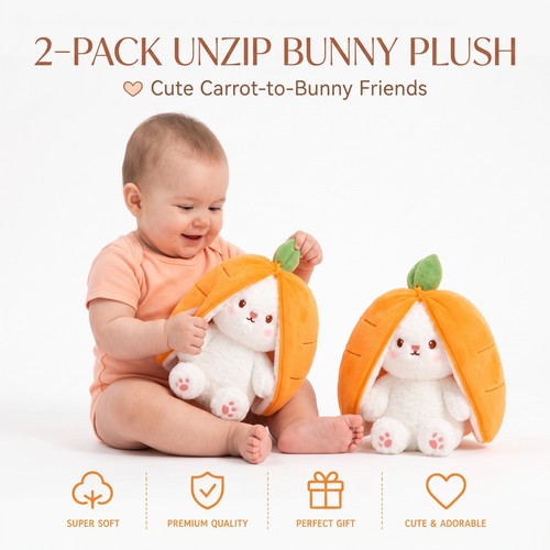 Pack unzip bunny plush - unzip,