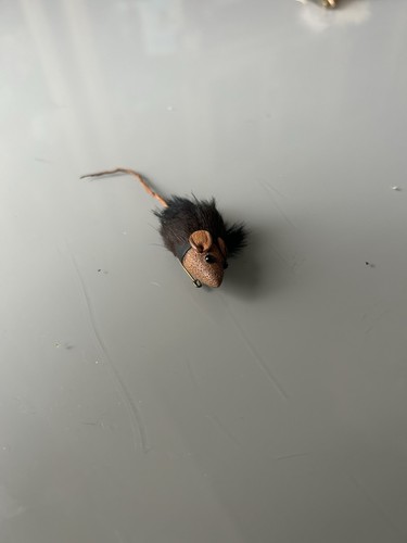 Vintage mouse brooch mink fur - mink,