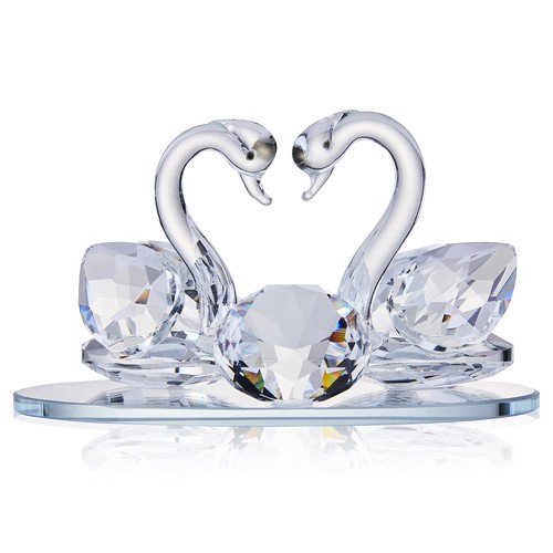 Elegant crystal swan - crystal, couple
