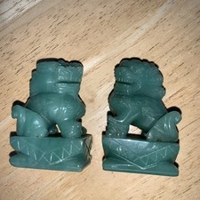 Pair Of Chinese Jade Coloured