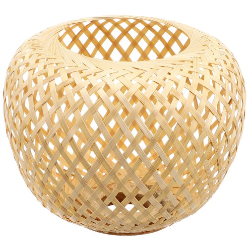 Lamp with shade retro bamboo - with,