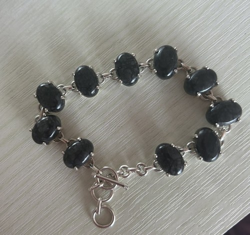 Snowflake obsidian sterling - obsidian,
