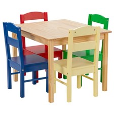 COSTWAY Kids Table & 4 Chairs