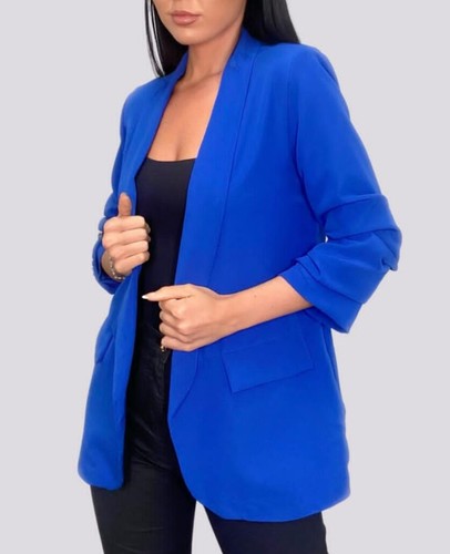 Women blazer ruched sleeve - women's,