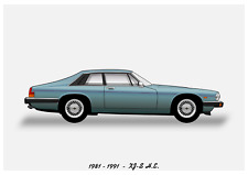 POSTER - JAGUAR XJ-S HE - (A4 A3 A2 sizes) Art Print Car RENDER XJS