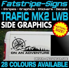 to fit RENAULT TRAFIC LWB COMPASS MOUNTAINS GRAPHICS STICKERS CAMPERVAN DAY VAN