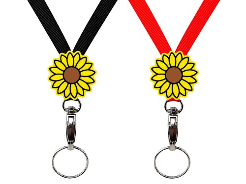 Sunflower lanyard badge - badge, id