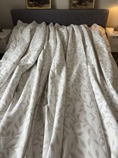 John Lewis Made To Measure Leaf Pattern Pair Curtains 102”W X 89.5”D