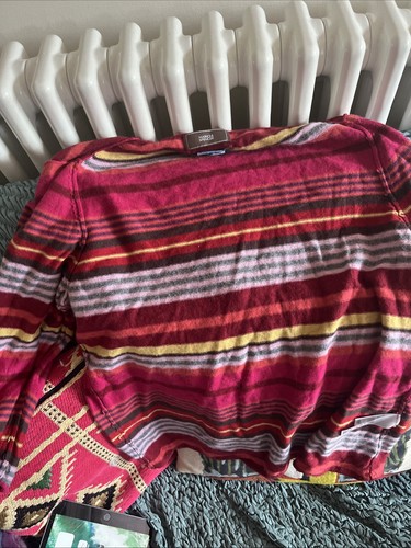 Strip cardigan with pockets - cardigan,