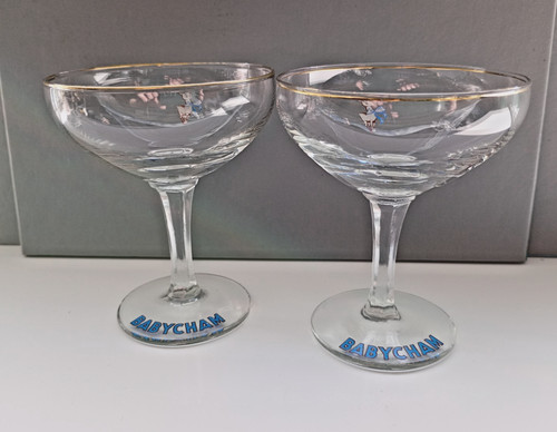 Pair vintage babycham - pair,