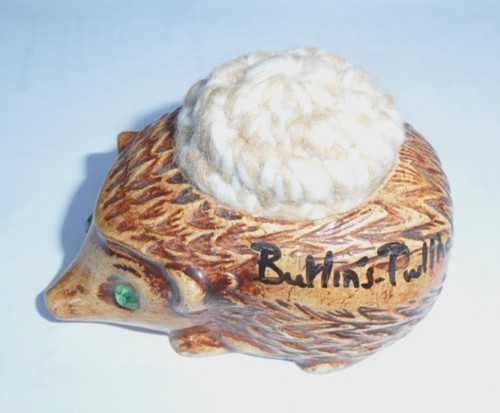 Vintage ceramic hedgehog pin - ceramic,