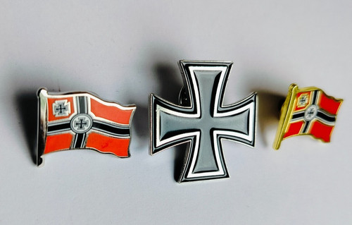 Wwii iron cross flag pin - wwii, &