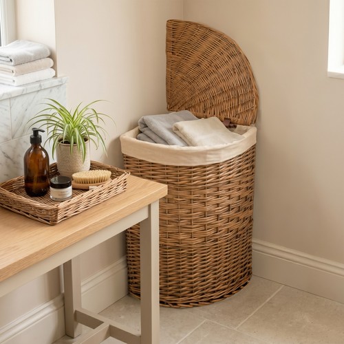 Lidded wicker corner - lidded,