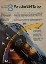 1981 Porsche 924 Turbo PRINT AD Maximizing Volumetric Efficiency VTG 1980s