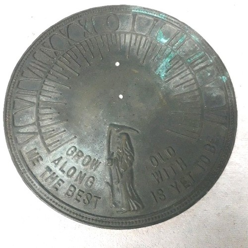Antique bronze sundial - antique, (grow