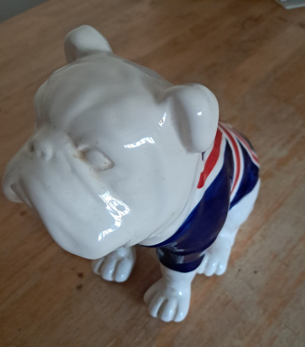 Union jack bulldog ceramic - bulldog,