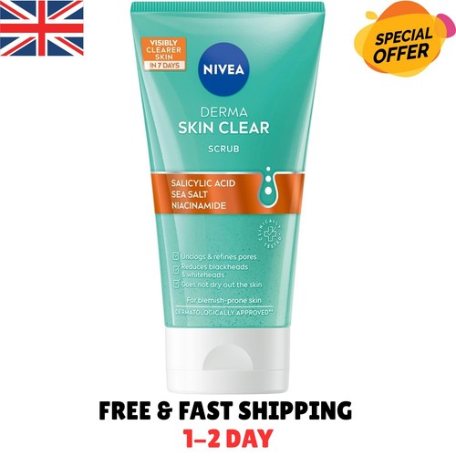 Nivea derma skin clear scrub - clear,