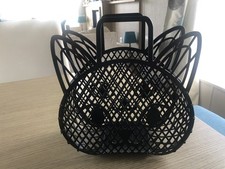 Unusual Vintage Black CAT Jelly Tote Plastic Hand Bag  CHRISTMAS PRESENT ??