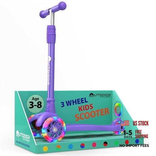 Purple wheel kids scooter - purple,