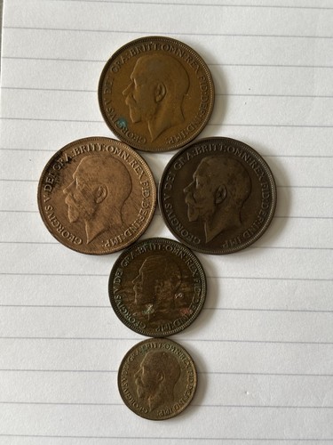King george coins - king, v