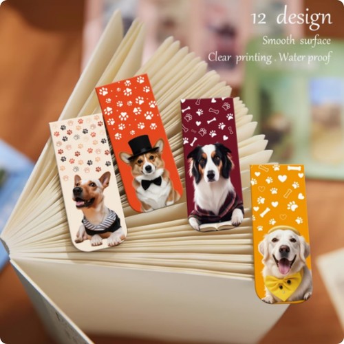 Dog magnetic bookmarks set - bookmarks,