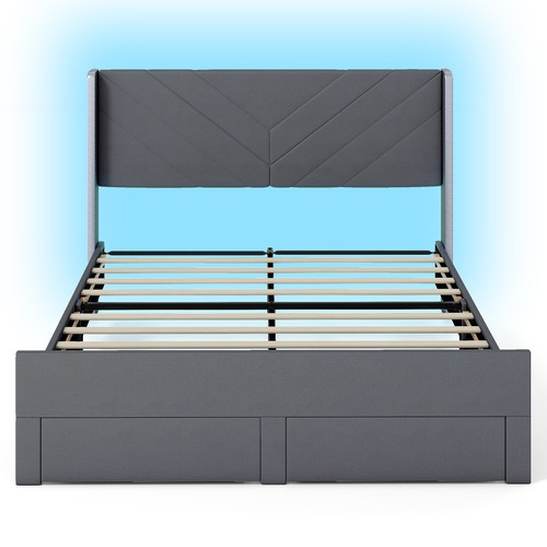 King size bed - king, led